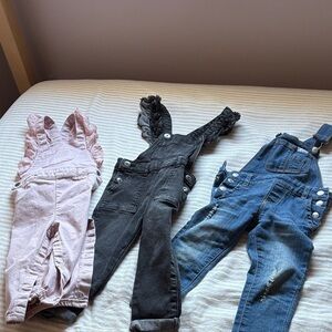 Carter's Kids Overalls - Pink, Black, and Blue